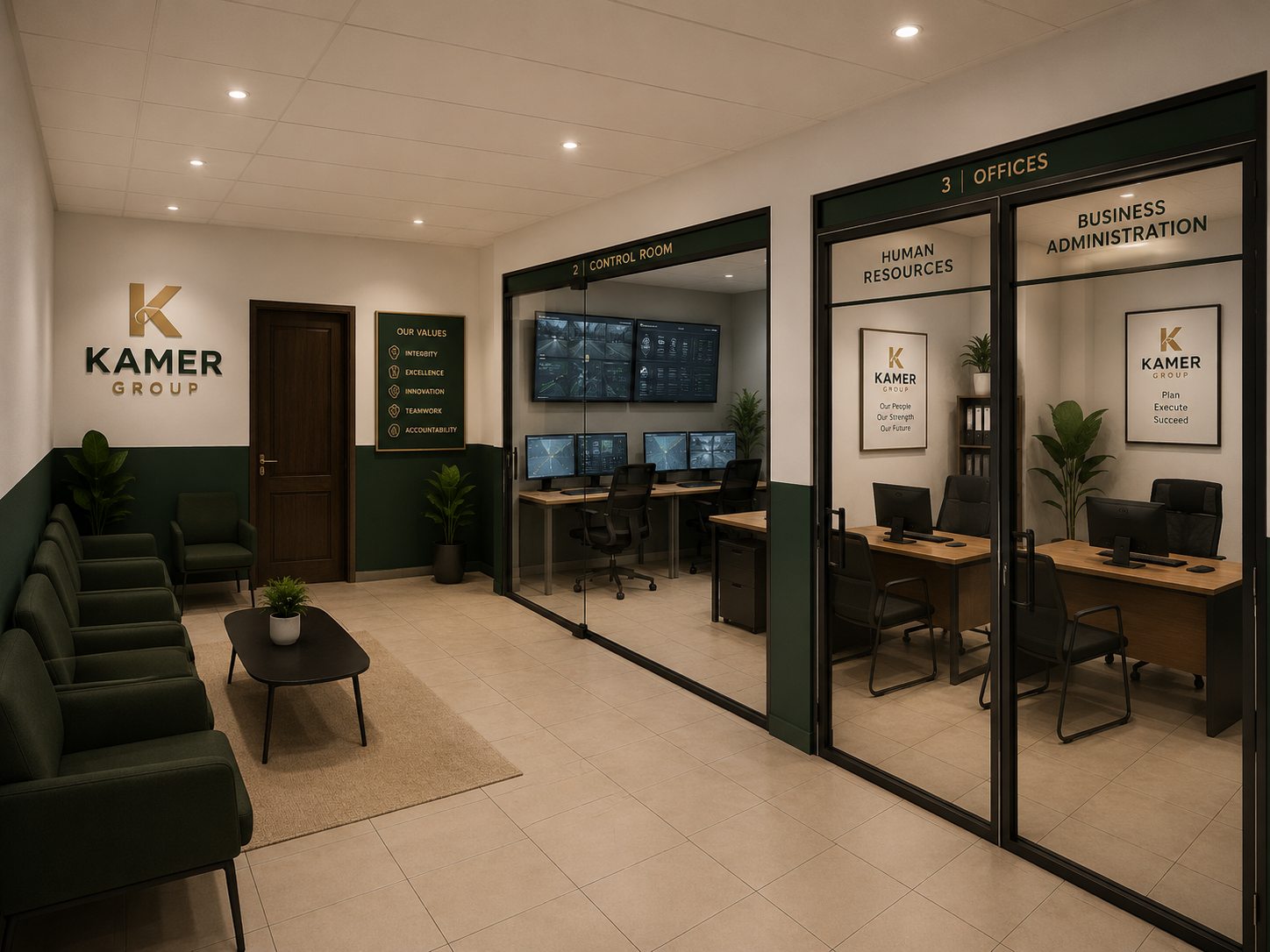 Kamer office and reception concept