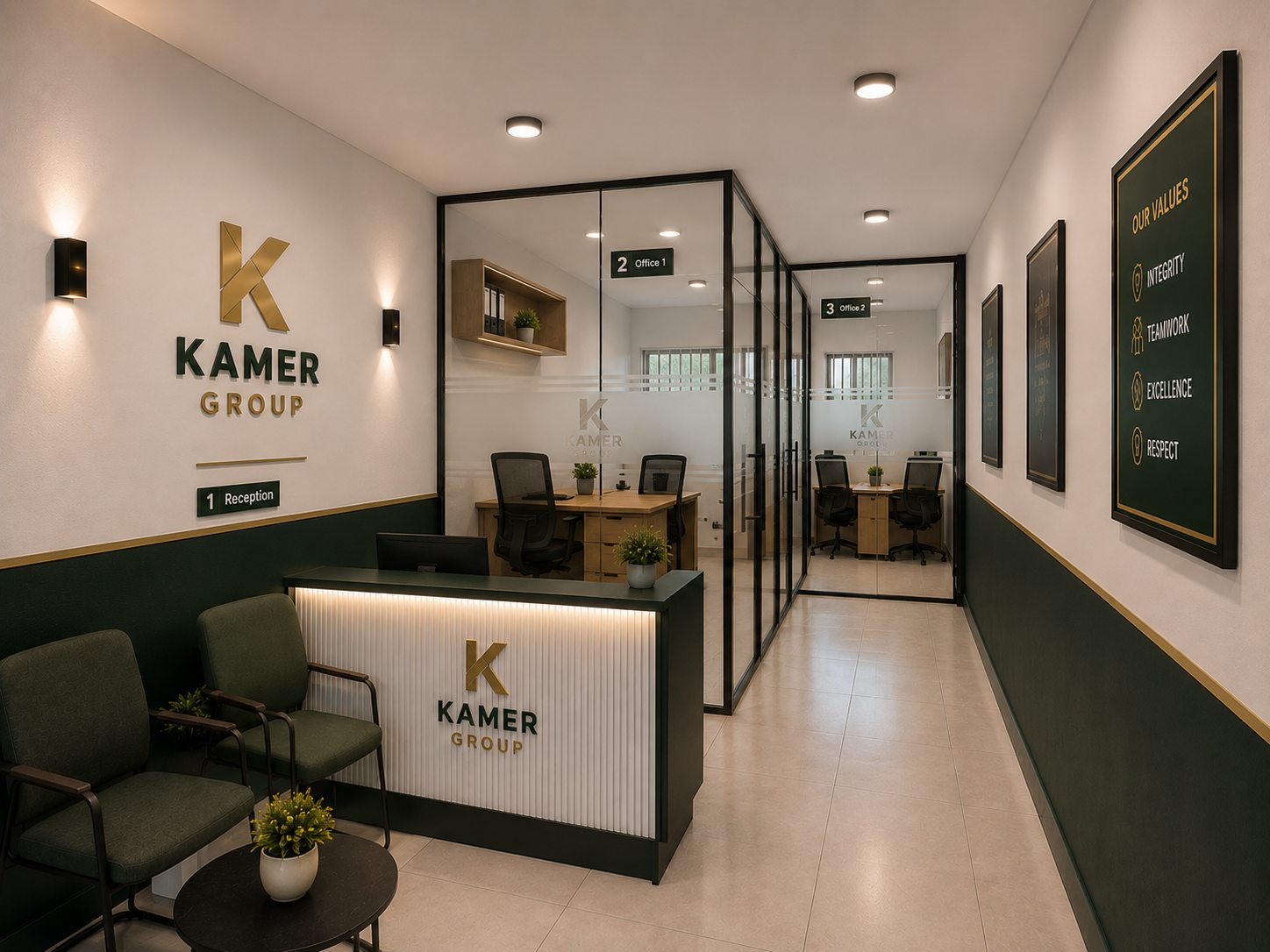 Kamer Group reception and offices